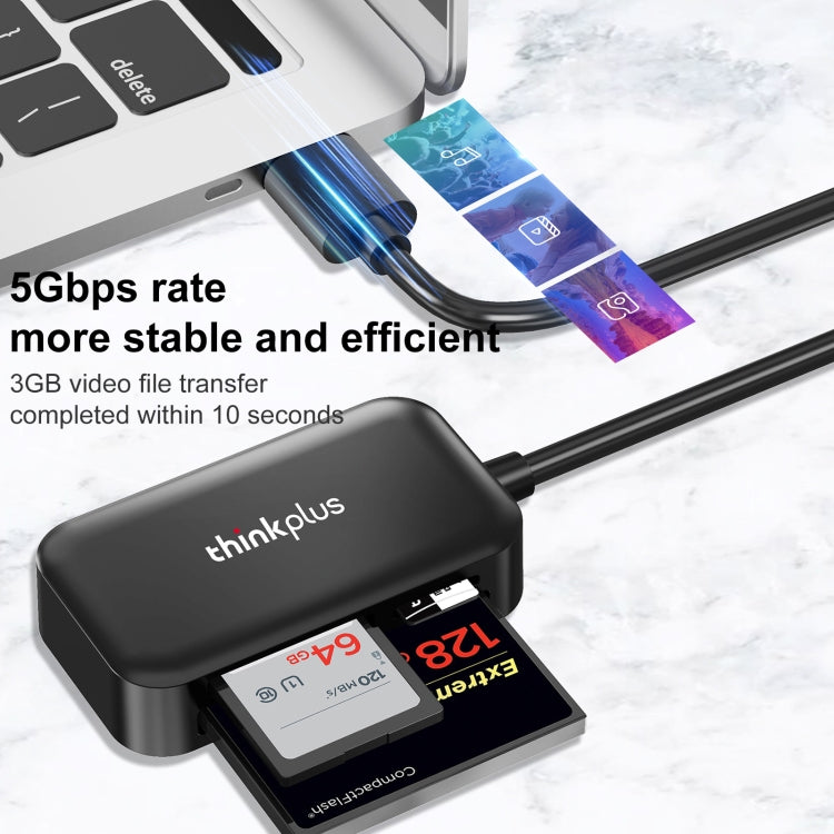 Lenovo thinkplus TC102 USB 3 in 1 Multi-function Card Reader -  by Lenovo | Online Shopping UK | buy2fix