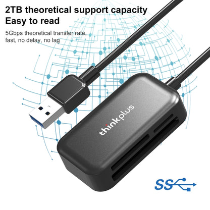 Lenovo thinkplus TC102 USB 3 in 1 Multi-function Card Reader -  by Lenovo | Online Shopping UK | buy2fix