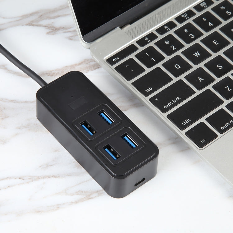 BYL-1901T 5 in 1 USB-C / Type-C to USB3.0x4+USB-C / Type-C HUB Adapter by buy2fix