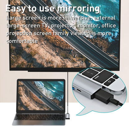 YG-2102 5 in 1 Dual USB-C / Type-C to USB Docking Station HUB Adapter (Silver) by buy2fix