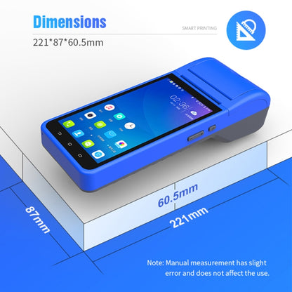 POS-6000 58mm PDA Handheld 5.5 inch Barcode Two-dimensional Code Android 4G Smart Scan Code Cash Register Thermal Printing Machine, 1GB+8GB by buy2fix