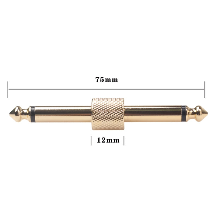 6.35mm Male to Male Guitar Effect Pedal Connector Electric Pedal Board Adapter (Deaurate) - Microphone Audio Cable & Connector by buy2fix | Online Shopping UK | buy2fix
