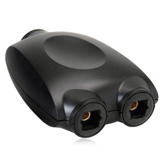 QHG03 Spdif Square Opening 1 In 2 Out Switch/Splitter with IR Remote(Black)