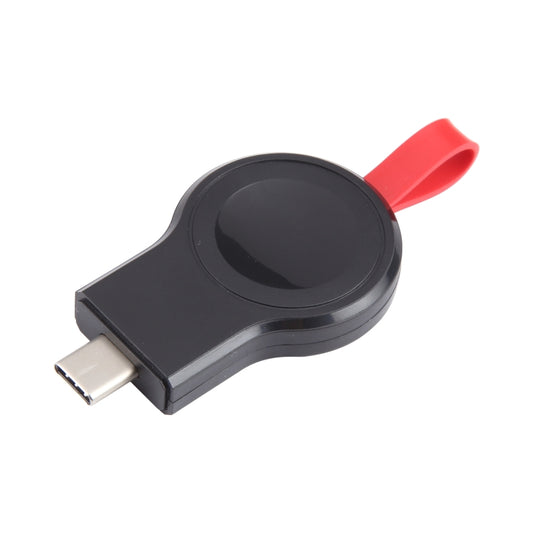 For Apple Watch Series 2W USB-C / Type-C Port Portable Magnetic Charger (Black) - Charger / Holder by buy2fix | Online Shopping UK | buy2fix