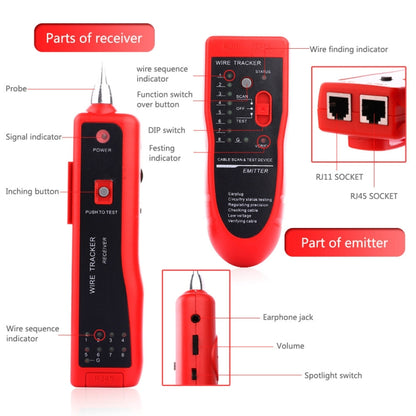 RJ11 / RJ45 Telephone Wire Tracker Ethernet LAN Network Cable Tester Detector Line Finder by buy2fix