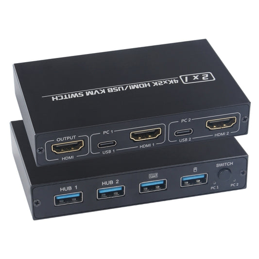 AM-KVM201CL 2x1 4Kx2K HDMI / USB / KVM Switch - Switch by buy2fix | Online Shopping UK | buy2fix