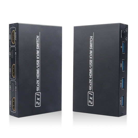 AM-KVM201CL 2x1 4Kx2K HDMI / USB / KVM Switch - Switch by buy2fix | Online Shopping UK | buy2fix