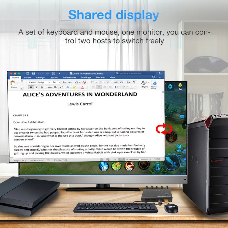 AM-KVM201CL 2x1 4Kx2K HDMI / USB / KVM Switch - Switch by buy2fix | Online Shopping UK | buy2fix