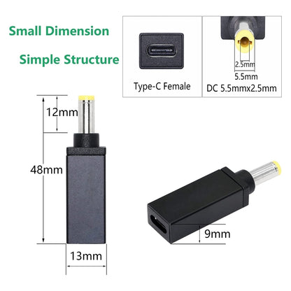 PD 18.5V-20V 5.5x2.5mm Male Adapter Connector(Black) - Universal Power Adapter by buy2fix | Online Shopping UK | buy2fix