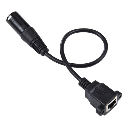3-pin XLR Male to RJ45 Female Ethernet LAN Network Extension Cable, Cable Length: 30cm (Black) - Lan Cable and Tools by buy2fix | Online Shopping UK | buy2fix