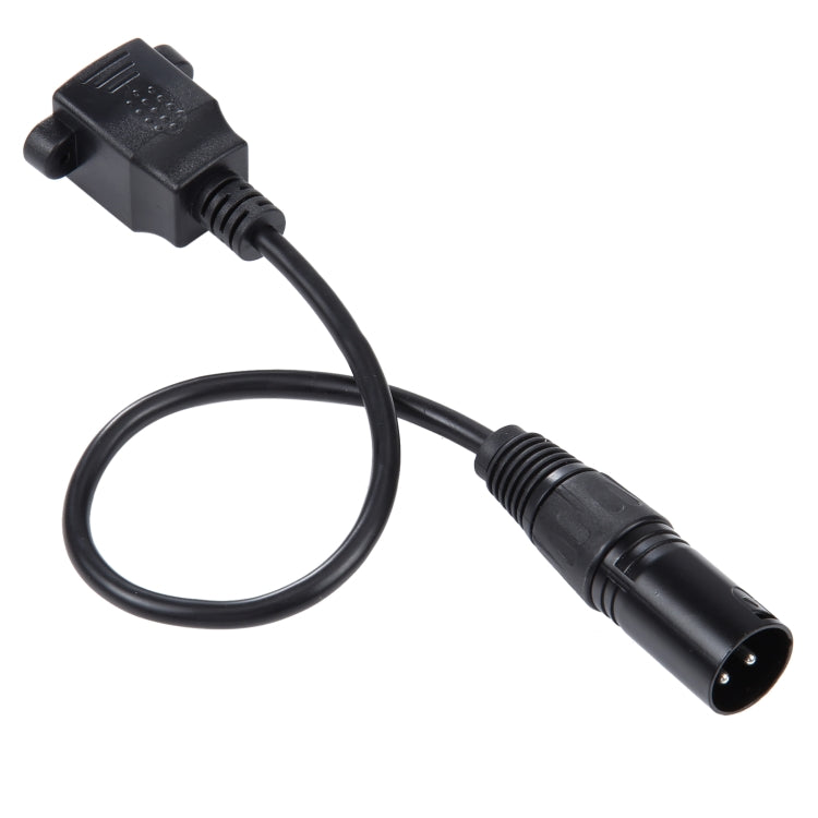 3-pin XLR Male to RJ45 Female Ethernet LAN Network Extension Cable, Cable Length: 30cm (Black) - Lan Cable and Tools by buy2fix | Online Shopping UK | buy2fix