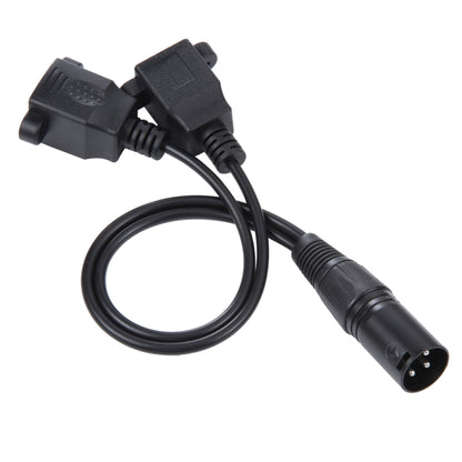 3-pin XLR Male to 2 x RJ45 Female Ethernet LAN Network Extension Cable, Cable Length: 30cm (Black) - Lan Cable and Tools by buy2fix | Online Shopping UK | buy2fix