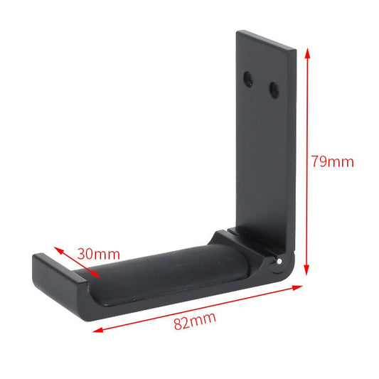 Paste Screw Type Metal Foldable Headset Stand Display Hanger(Black) - Anti-lost & Holder by buy2fix | Online Shopping UK | buy2fix