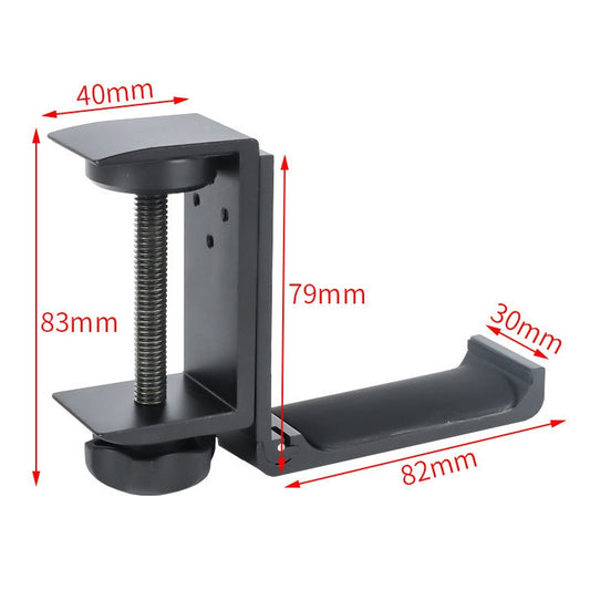 Desktop Lock Clip Type Metal Foldable Headset Stand Display Hanger(Black) - Anti-lost & Holder by buy2fix | Online Shopping UK | buy2fix