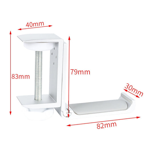 Desktop Lock Clip Type Metal Foldable Headset Stand Display Hanger(Silver) - Anti-lost & Holder by buy2fix | Online Shopping UK | buy2fix