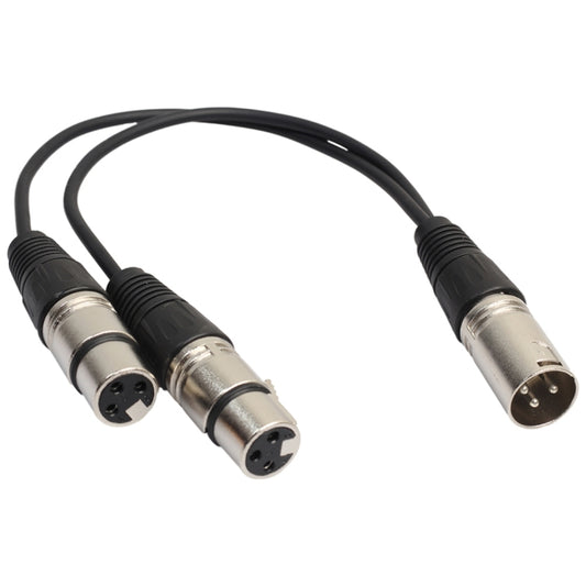 30cm 3 Pin XLR CANNON 1 Male to 2 Female Audio Connector Adapter Cable for Microphone / Audio Equipment - Microphone Audio Cable & Connector by buy2fix | Online Shopping UK | buy2fix