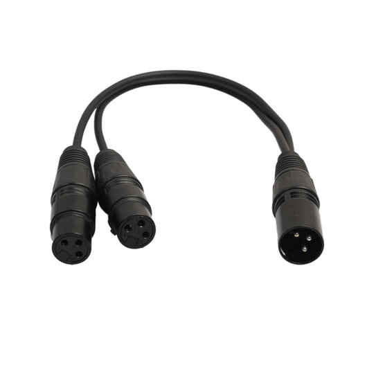 Câble adaptateur de connecteur Audio XLR CANNON 1 mâle à 2 femelles, 30cm, 3 broches, pour Microphone/équipement Audio (noir)