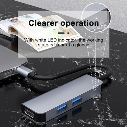 2011N 3 In 1 USB 3.0 x2 + HDMI Multi-function Type-C / USB-C HUB Docking Station by buy2fix