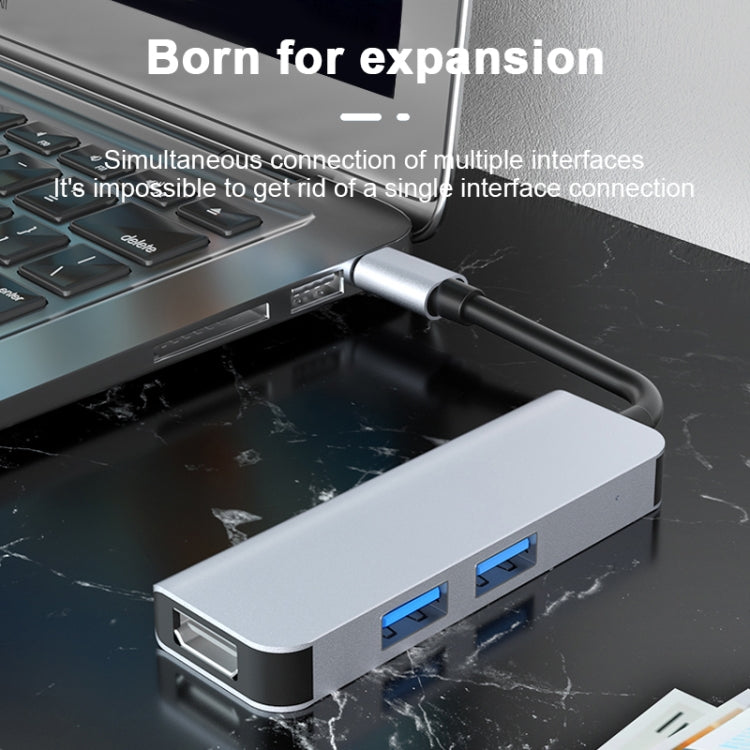 2011N 3 In 1 USB 3.0 x2 + HDMI Multi-function Type-C / USB-C HUB Docking Station by buy2fix