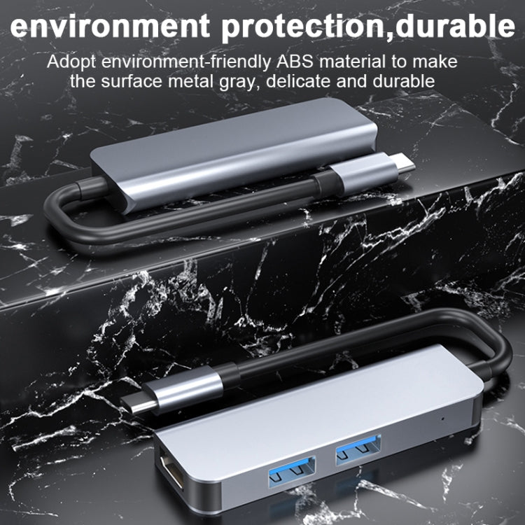 2011N 3 In 1 USB 3.0 x2 + HDMI Multi-function Type-C / USB-C HUB Docking Station by buy2fix