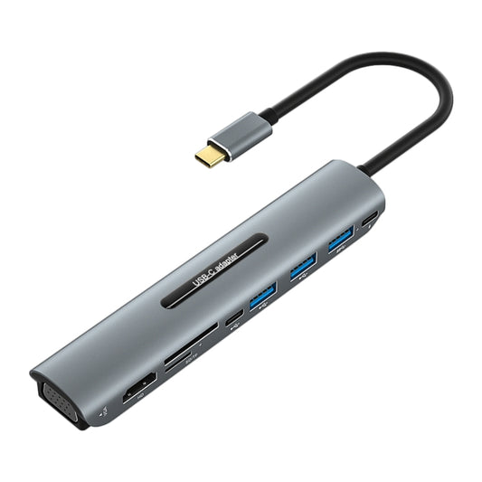 V216 9 in 1 USB-C / Type-C to PD + 3 x USB 3.0 + USB-C / Type-C + SD + TF + HDMI + VGA HUB Adapter by buy2fix