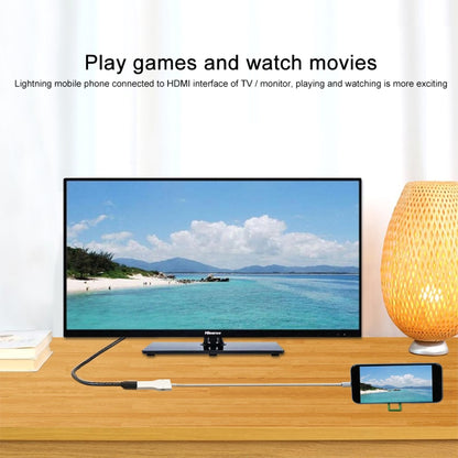 NK-1078 8 Pin to HDMI Male + USB Female Adapter Cable, Length：1m by buy2fix