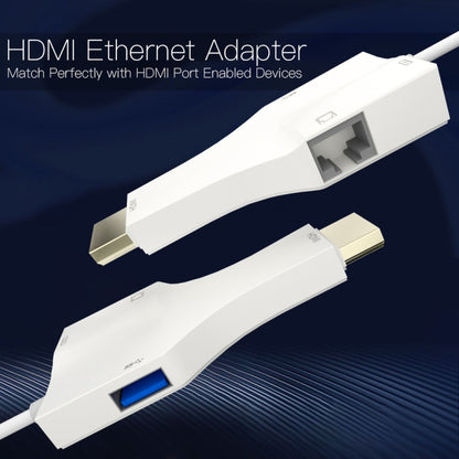 NK-1079 8 Pin to HDMI Male + USB Female + RJ45 Female Adapter Cable, Length：1m by buy2fix