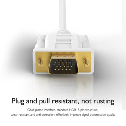 TC026 1.8m 1080P USB-C / Type-C Male to VGA Male Adapter Cable by buy2fix