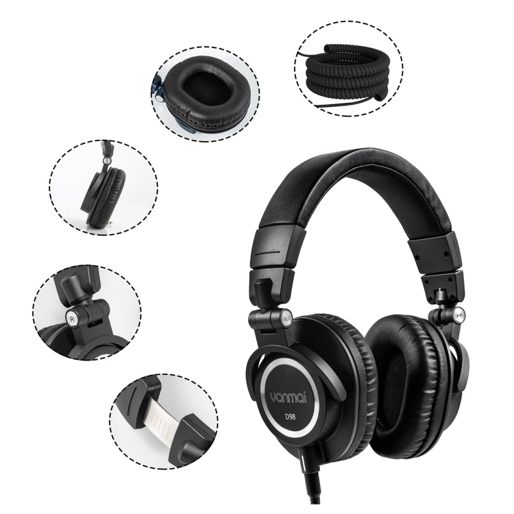 Yanmai D98 Professional Recording Monitor Headphone (Silver Grey) - Multimedia Headset by Yanmai | Online Shopping UK | buy2fix