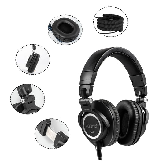 Yanmai D98 Professional Recording Monitor Headphone (Silver Grey) - Multimedia Headset by Yanmai | Online Shopping UK | buy2fix