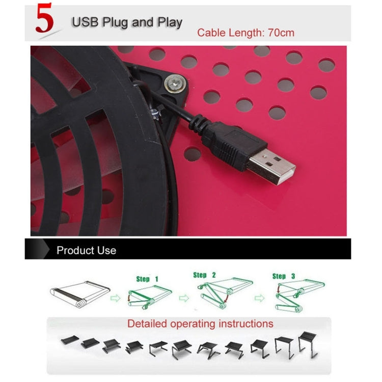 Portable 360 Degree Adjustable Foldable Aluminium Alloy Desk Stand with Cool Fans & Mouse Pad for Laptop / Notebook(Black) by buy2fix