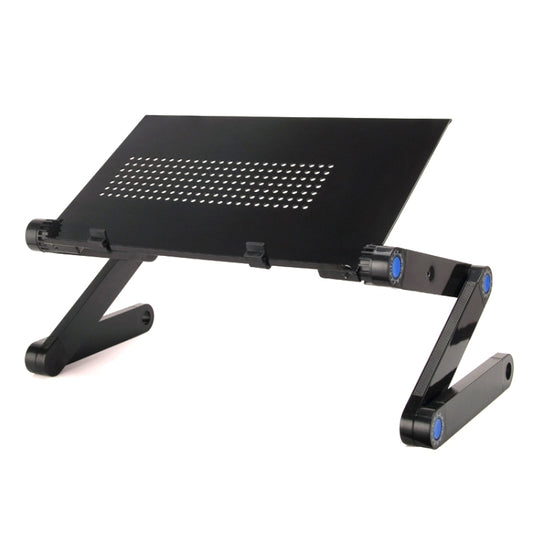Portable 360 Degree Adjustable Foldable Aluminium Alloy Desk Stand for Laptop / Notebook, without CPU Fans & Mouse Pad(Black) by buy2fix