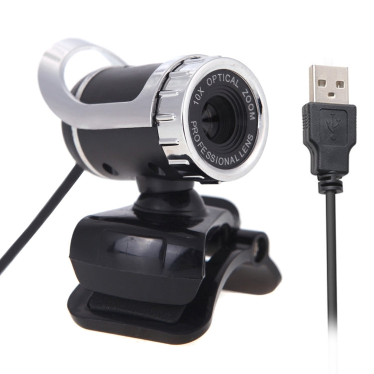 A859 480 Pixels HD 360 Degree WebCam USB 2.0 PC Camera with Sound Absorption Microphone for Computer PC Laptop, Cable Length: 1.4m by buy2fix