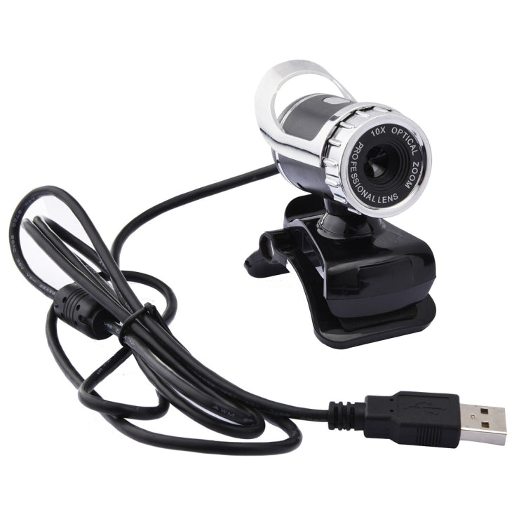 A859 480 Pixels HD 360 Degree WebCam USB 2.0 PC Camera with Sound Absorption Microphone for Computer PC Laptop, Cable Length: 1.4m by buy2fix