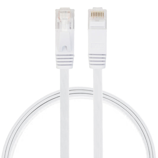 0.5m CAT6 Ultra-thin Flat Ethernet Network LAN Cable, Patch Lead RJ45 (White) - Lan Cable and Tools by buy2fix | Online Shopping UK | buy2fix