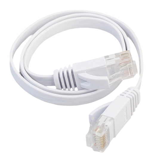 0.5m CAT6 Ultra-thin Flat Ethernet Network LAN Cable, Patch Lead RJ45 (White) - Lan Cable and Tools by buy2fix | Online Shopping UK | buy2fix