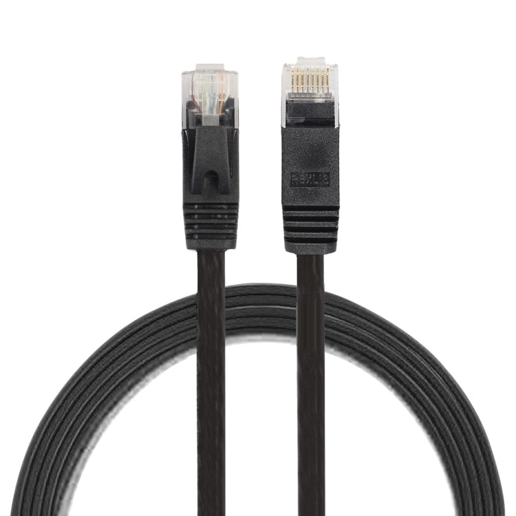 1m CAT6 Ultra-thin Flat Ethernet Network LAN Cable, Patch Lead RJ45 (Black) by buy2fix