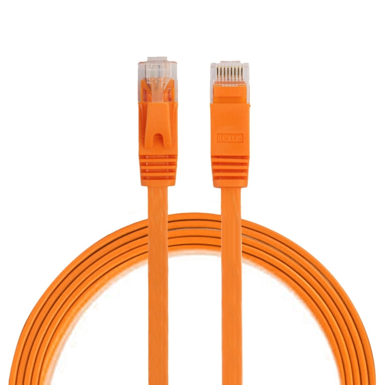 1m CAT6 Ultra-thin Flat Ethernet Network LAN Cable, Patch Lead RJ45 (Orange) by buy2fix