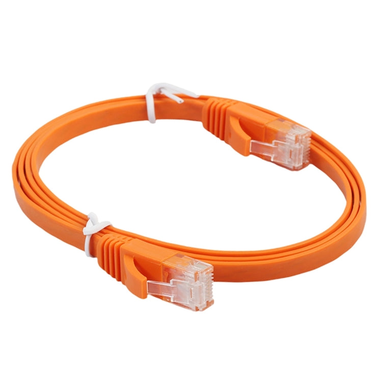 1m CAT6 Ultra-thin Flat Ethernet Network LAN Cable, Patch Lead RJ45 (Orange) by buy2fix