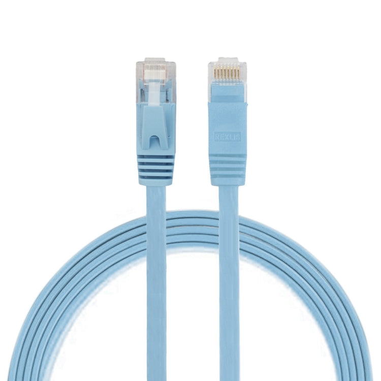 1m CAT6 Ultra-thin Flat Ethernet Network LAN Cable, Patch Lead RJ45 (Blue) by buy2fix