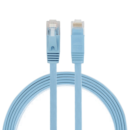 1m CAT6 Ultra-thin Flat Ethernet Network LAN Cable, Patch Lead RJ45 (Blue) by buy2fix