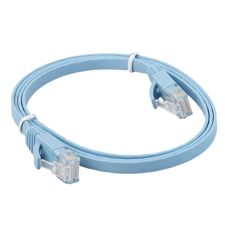 1m CAT6 Ultra-thin Flat Ethernet Network LAN Cable, Patch Lead RJ45 (Blue) by buy2fix