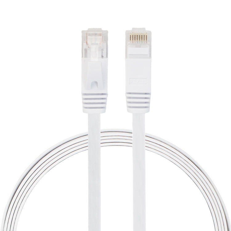 1m CAT6 Ultra-thin Flat Ethernet Network LAN Cable, Patch Lead RJ45 (White) by buy2fix