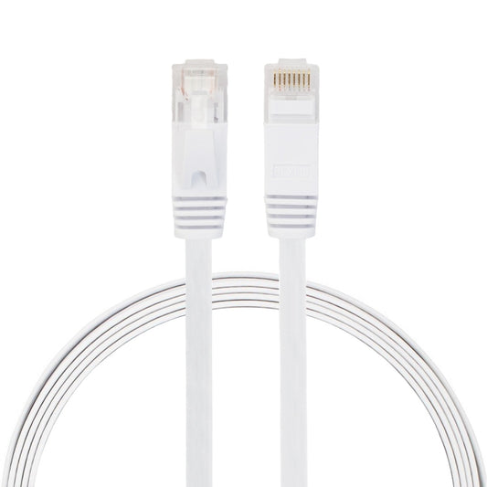 1m CAT6 Ultra-thin Flat Ethernet Network LAN Cable, Patch Lead RJ45 (White) by buy2fix