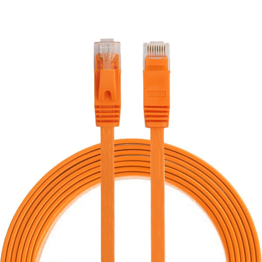 2m CAT6 Ultra-thin Flat Ethernet Network LAN Cable, Patch Lead RJ45 (Orange) by buy2fix