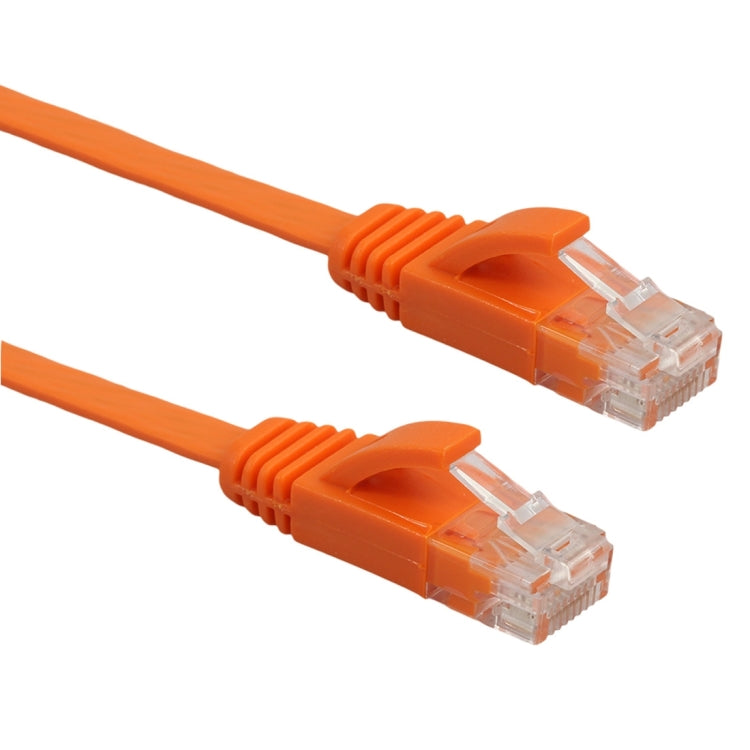 2m CAT6 Ultra-thin Flat Ethernet Network LAN Cable, Patch Lead RJ45 (Orange) by buy2fix