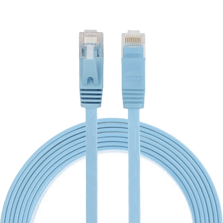 2m CAT6 Ultra-thin Flat Ethernet Network LAN Cable, Patch Lead RJ45 (Blue) by buy2fix