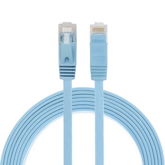 2m CAT6 Ultra-thin Flat Ethernet Network LAN Cable, Patch Lead RJ45 (Blue) by buy2fix