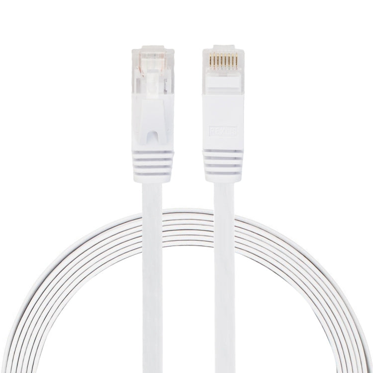 2m CAT6 Ultra-thin Flat Ethernet Network LAN Cable, Patch Lead RJ45 (White) by buy2fix