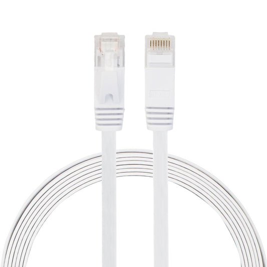 2m CAT6 Ultra-thin Flat Ethernet Network LAN Cable, Patch Lead RJ45 (White) by buy2fix